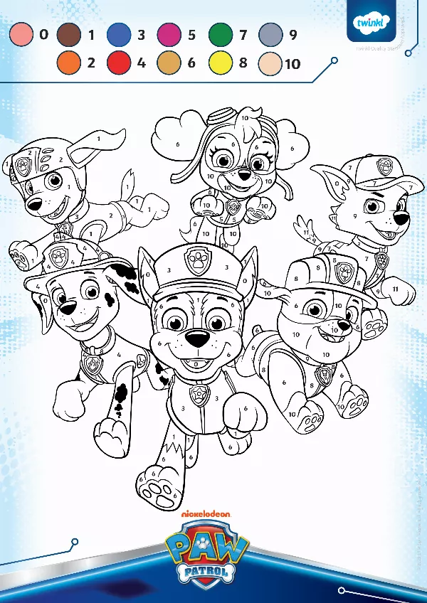 PAW Patrol Paint By Numbers